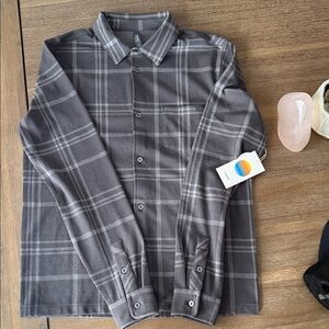 Vuori Seaview Plaid Men's Shirt NWT $148 retail